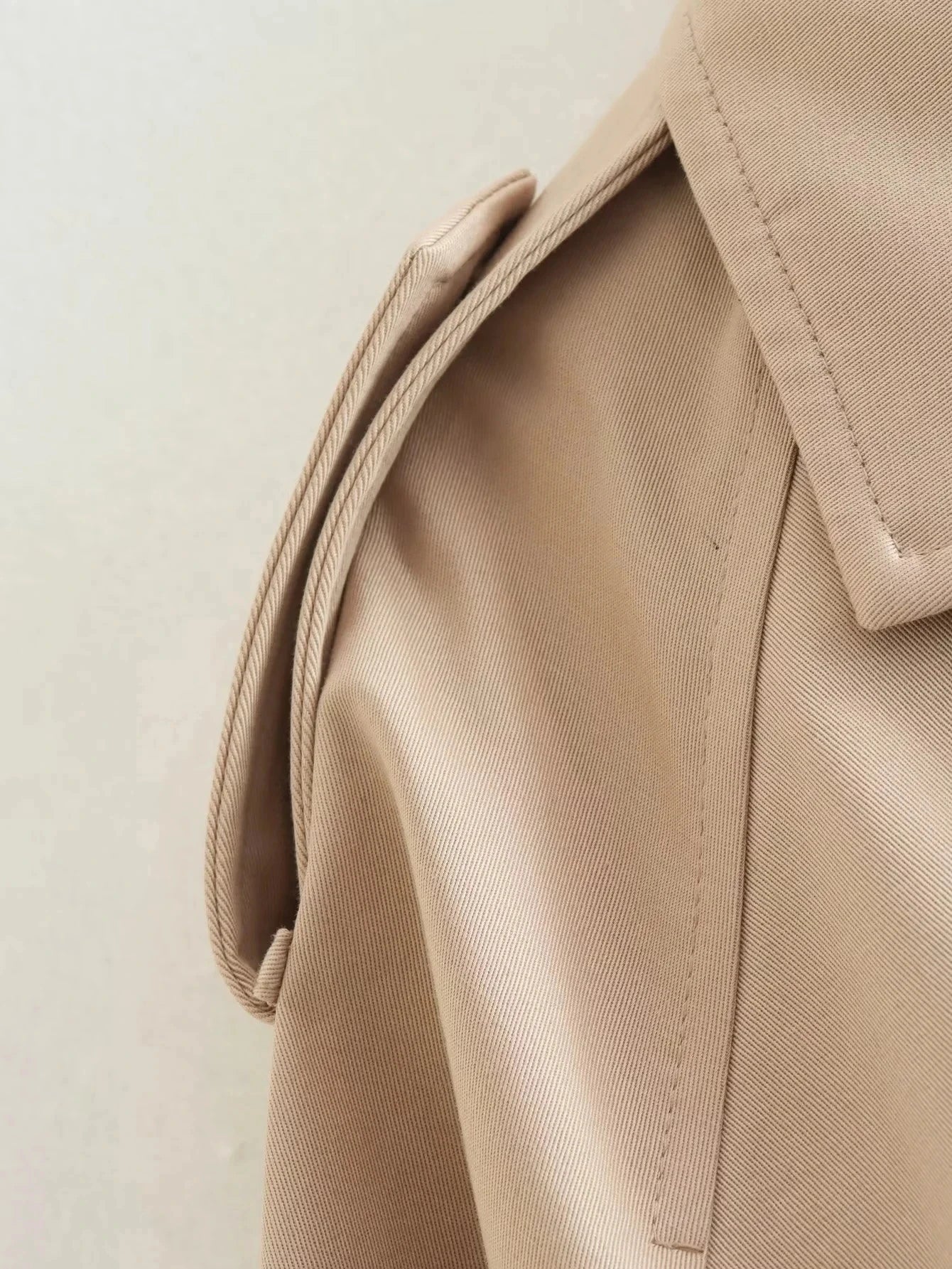 2024 Belt Cropped Trench Spring Jacket Women Vintage Streetwear Double Breasted Long Sleeve Top Female Coat Outfits
