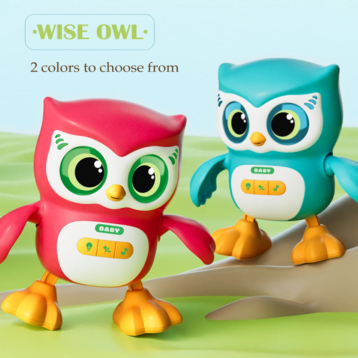 Cute Animals Electronic Toy, Owl Duck Pet with Music Light Dancing Adjustable Volume Moving Robot Mode for Children