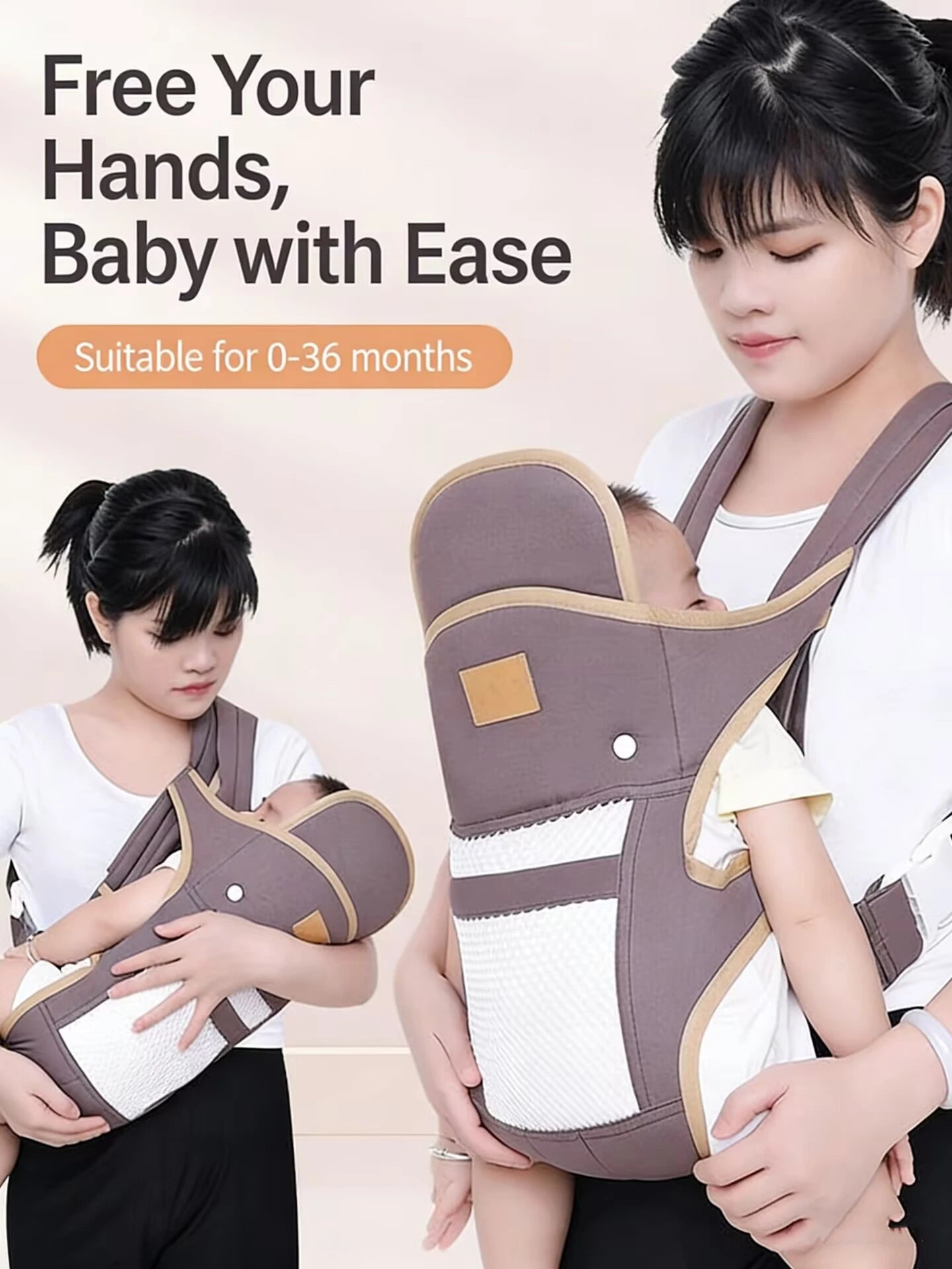 Baby Carrier Three-in-one Baby Carrier Ergonomic Kangaroo Infant Kid Sling  Back Front Facing Backpack Wrap Baby Bag 0-36 Months