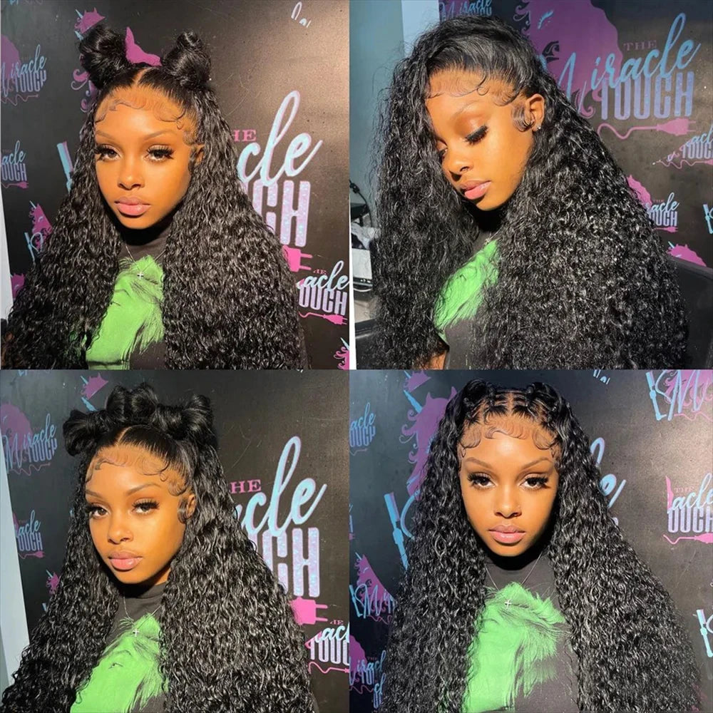 Nneka Deep Wave Frontal Wig 13x6 Hd Lace Water Wave Human Hair Wig Curly Wigs 13x4 Lace Front Wig Human Hair Brazilian Hair