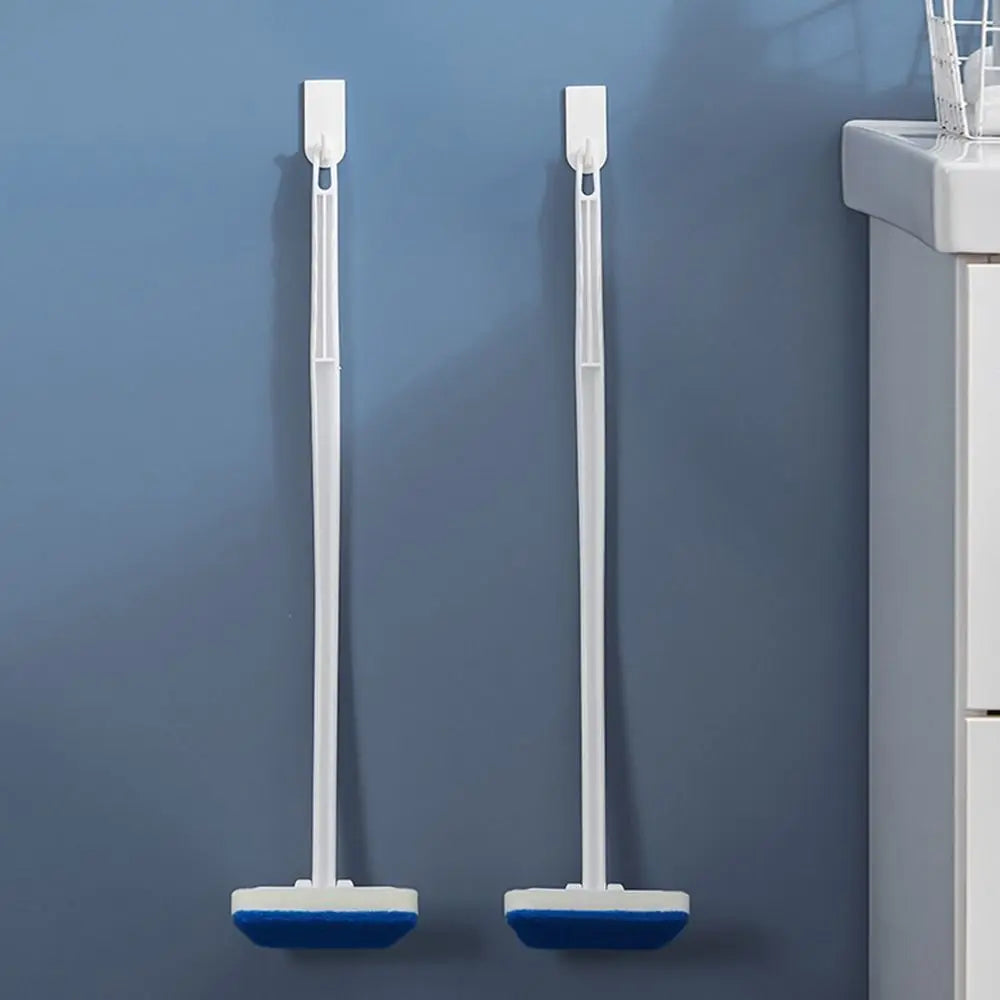 Multi-Functional Bathroom Wall Brush Long Handle Household Floor Bathtub Brushes Ceramic Tile Sponge Cleaning Brush Removable