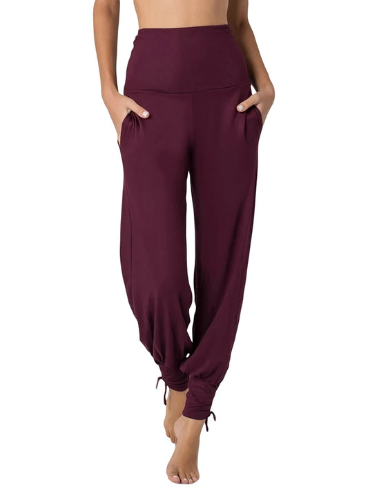 Womens High Waist Yoga Leggings with Side Pockets and Tummy Control for Running Workout Gym Fitness Training Yoga