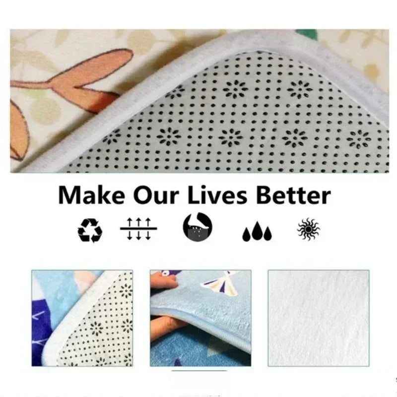 Childrens Traffic Road Playmat Rug Washable Car Map Educational Learning Nursery Carpet for Playroom Bedroom Decor Alfombra