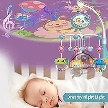 Musical Baby Crib Mobile – Light-Up Music Projection Toy with Remote Control for Infants 0–6 Months