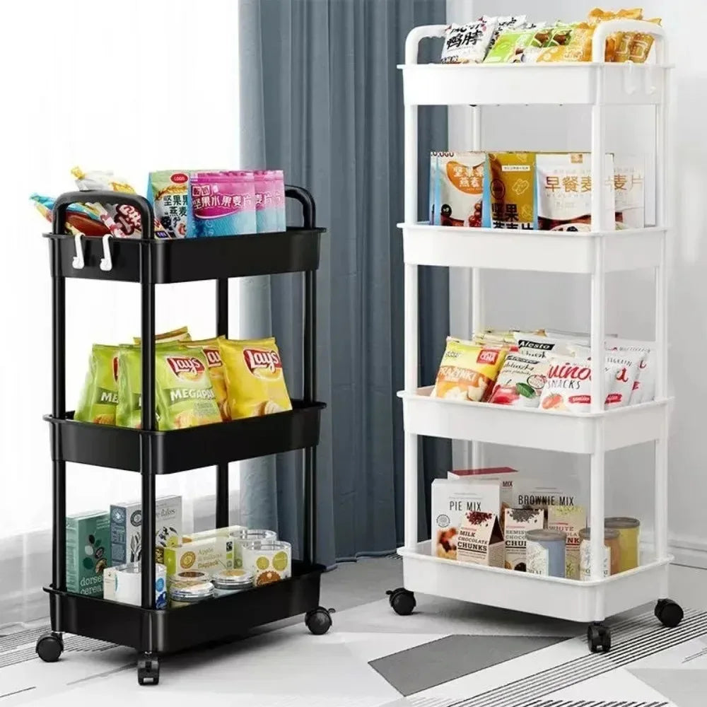 Mobile Kitchen Bookshelf Storage