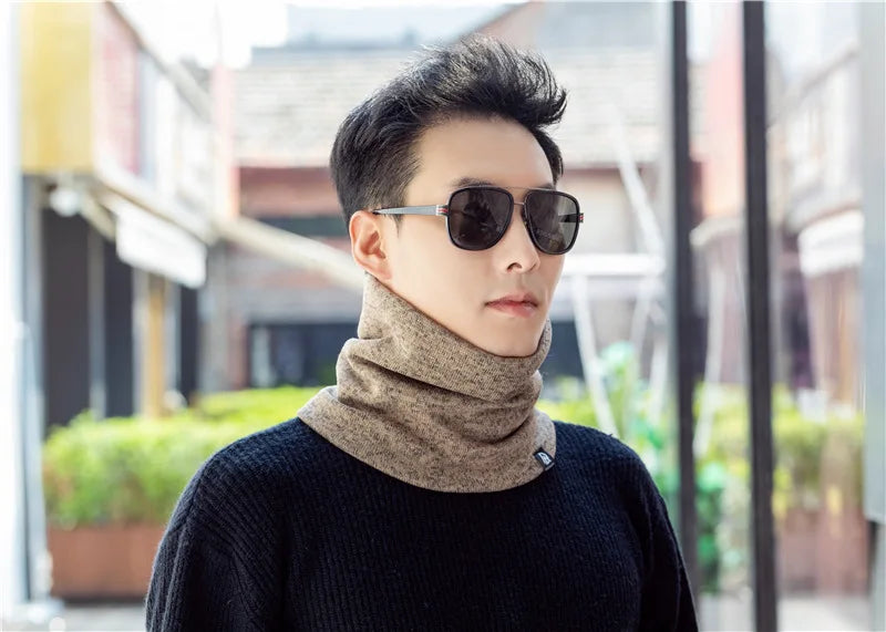 Unisex Solid Cashmere Ring Scarf