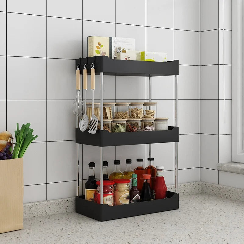 1Pc Kitchen Spice Storage Rack Multi-Functional Countertop Seasoning Storage Rack Household Multi-Layer Corner Shovel Kitchen