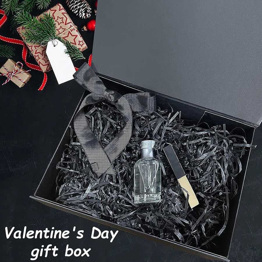 Luxury Magnetic Gift Box With Lid Ribbon Lafite 3 Sizes Available Grass Greeting Card Valentine's Day Gift Packaging Box