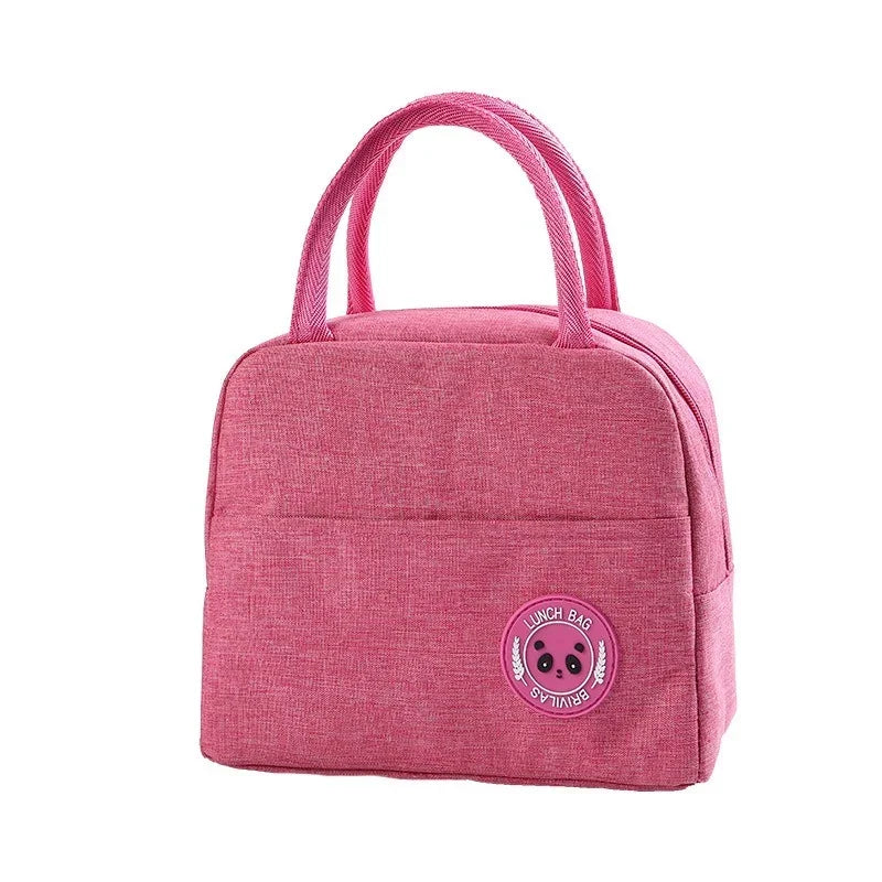 Stackable Bento Box Portable Cute Cartoon Children Lunch Box Double Layer Food Storage Container Eyeglass Bear Thermal Bento Box