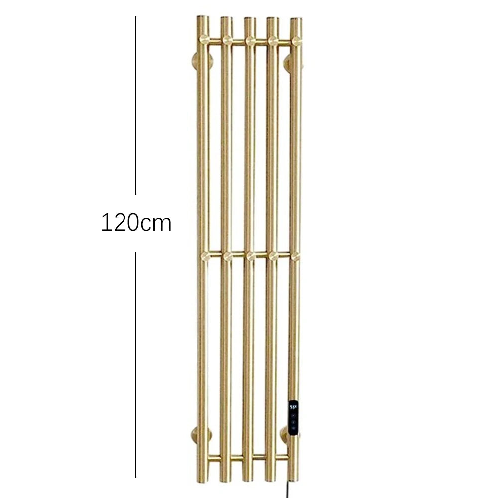 Bathroom Electric Towel Warmer Heated Towel Rack  Plug-in/Hardwired Towel Radiator 120CM 3/4 Bars Wall Mount Towel Dryer
