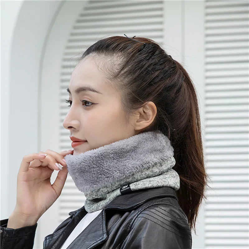 Unisex Solid Cashmere Ring Scarf