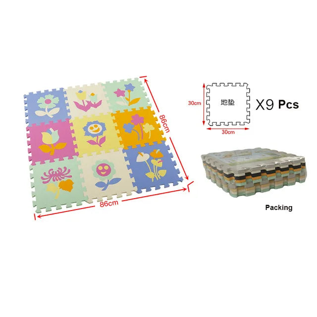 Baby Play Mat 30x30cm Kids EVA Foam Puzzle Carpet Interlocking Floor Tiles Educational Alphabet Numbers Activity Gam Floor Mats