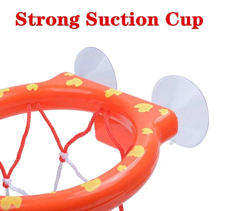 Baby Kids Mini Basketball Bathtub Water Play Set with 3 Balls Funny Shower Bath Fun Toys for Toddlers Educational and Safe