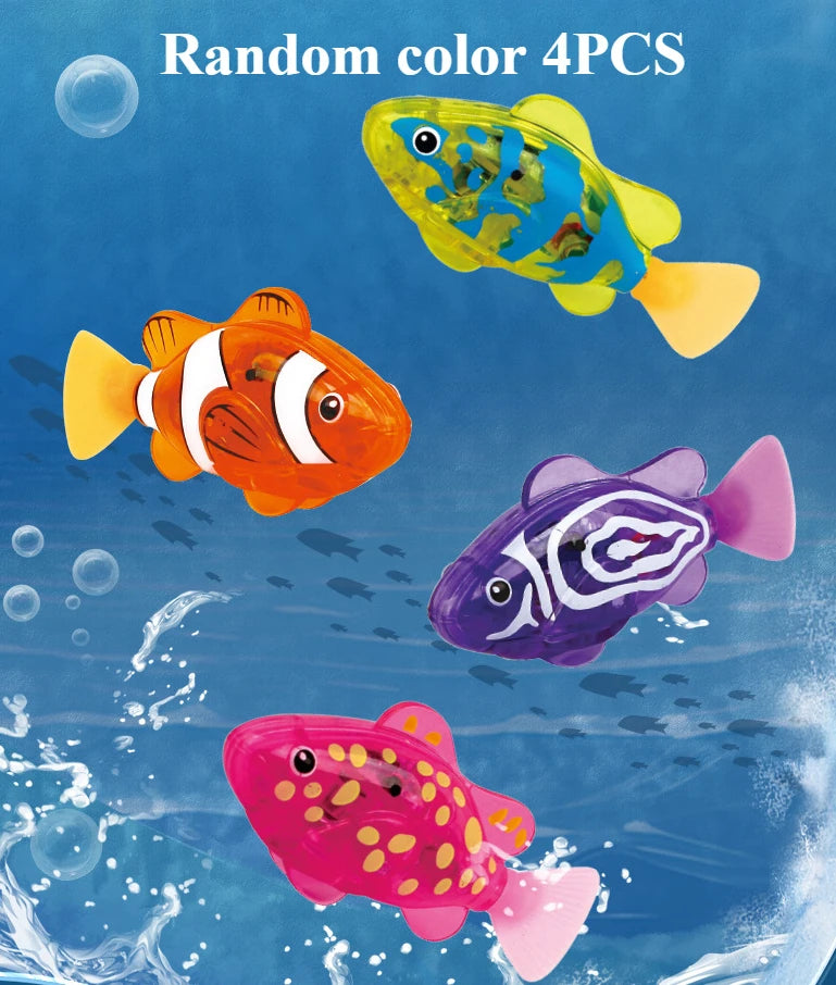 Children’s Electronic Bath Toy – Light-Sensing Swimming Fish Interactive Toy for Kids