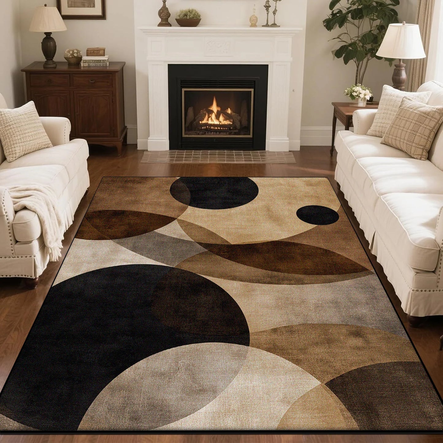 Nordic Simple Style Living Room Sofa Carpet Non-slip Machine Washable Decoration Lounge Rug Modern Soft Fluffy Bedroom Floor Mat