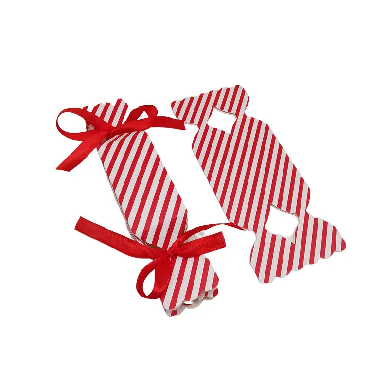 10/20Pcs Love Heart Candy Shaped Gift Box Chocolate Valentine's Day Favor Gift Packaging Box With Ribbon Wedding Party Supplies