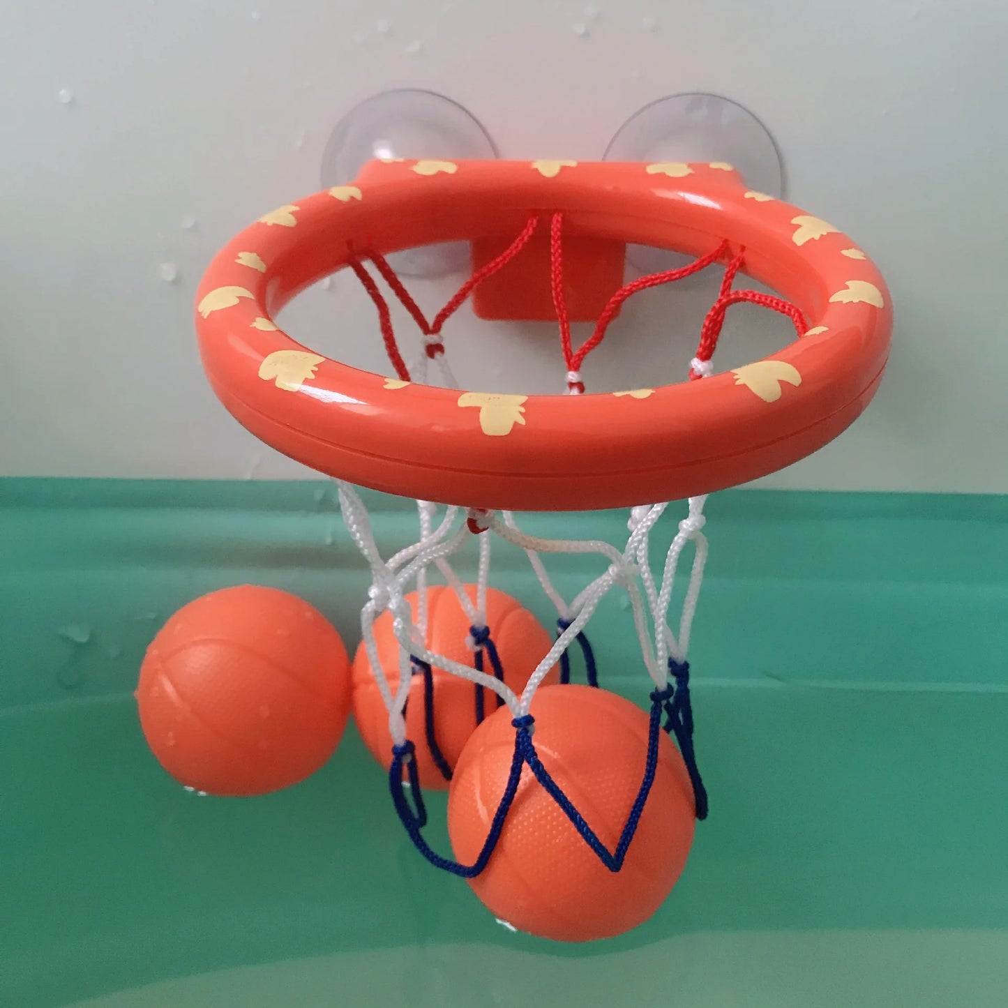 Baby Bath Toy Toddler Boy Water Toys Bathroom Bathtub Shooting Basketball Hoop with 3 Balls Kids Outdoor Play Set Cute Whale