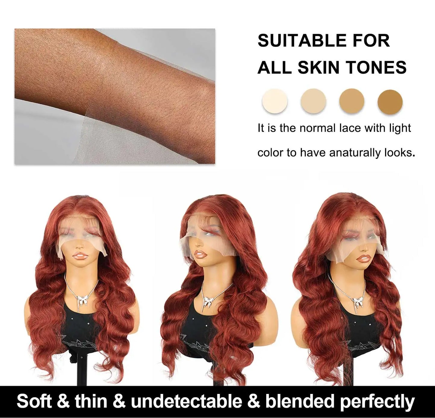 250 Density Reddish Brown 13x6 HD Lace Frontal Wig 30 36 40 Inch Colored 13x4 Body Wave Colored Lace Front Remy Human Hair Wig