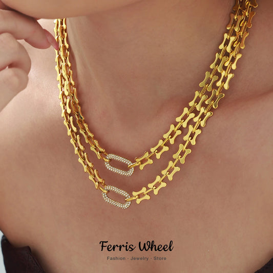 Gold Plated Oval Zircon Pendant