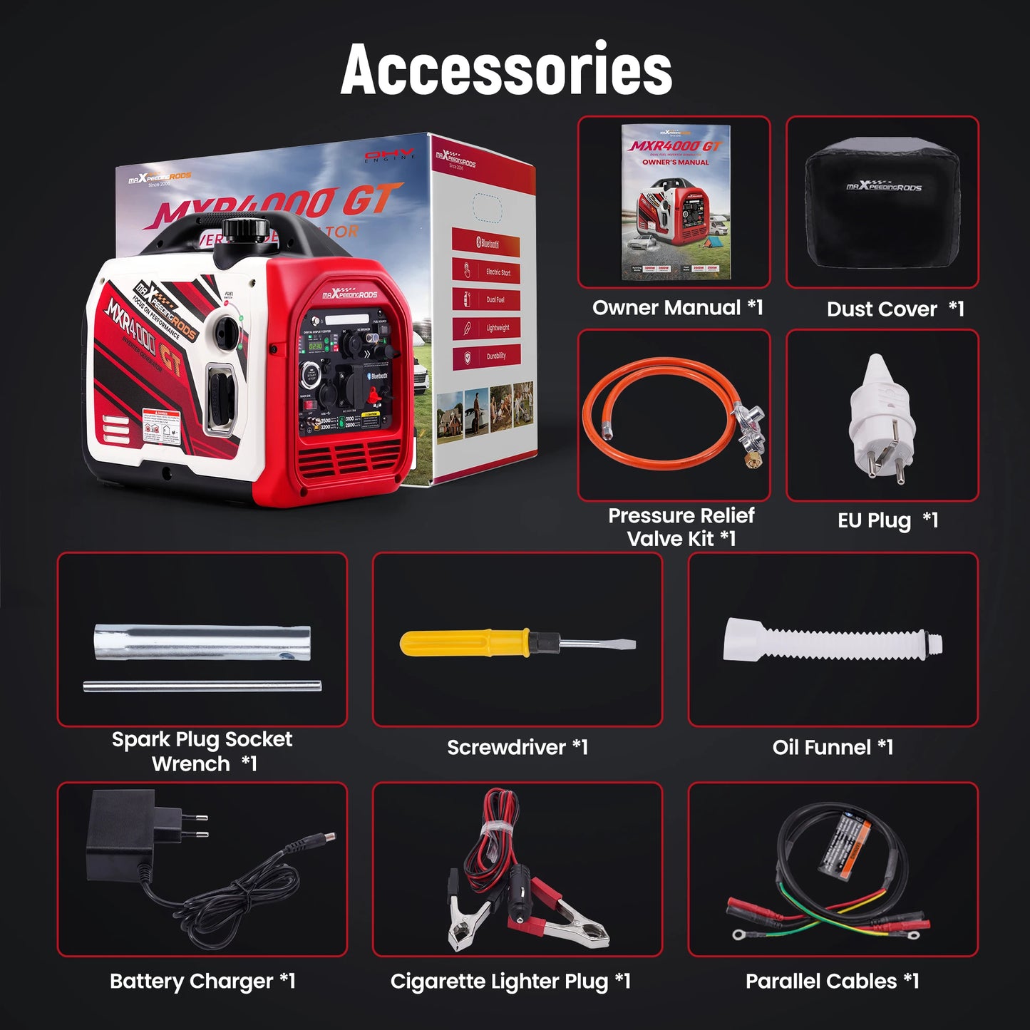 3500W Dual Fuel LPG Generator Inverter Generator Portable for Emergency Situations