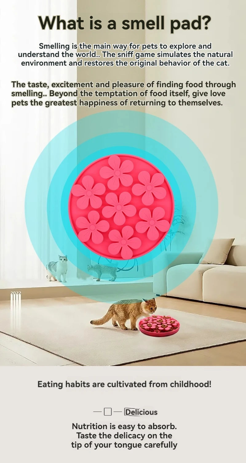 Silicone Slow Feed Mat for Cats & Dogs – Suction Cup Lick Pad and Treat Dispenser for Healthy Eating