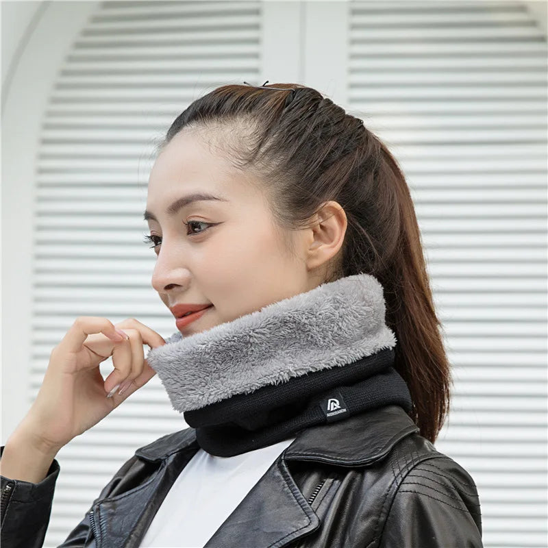 Unisex Solid Cashmere Ring Scarf