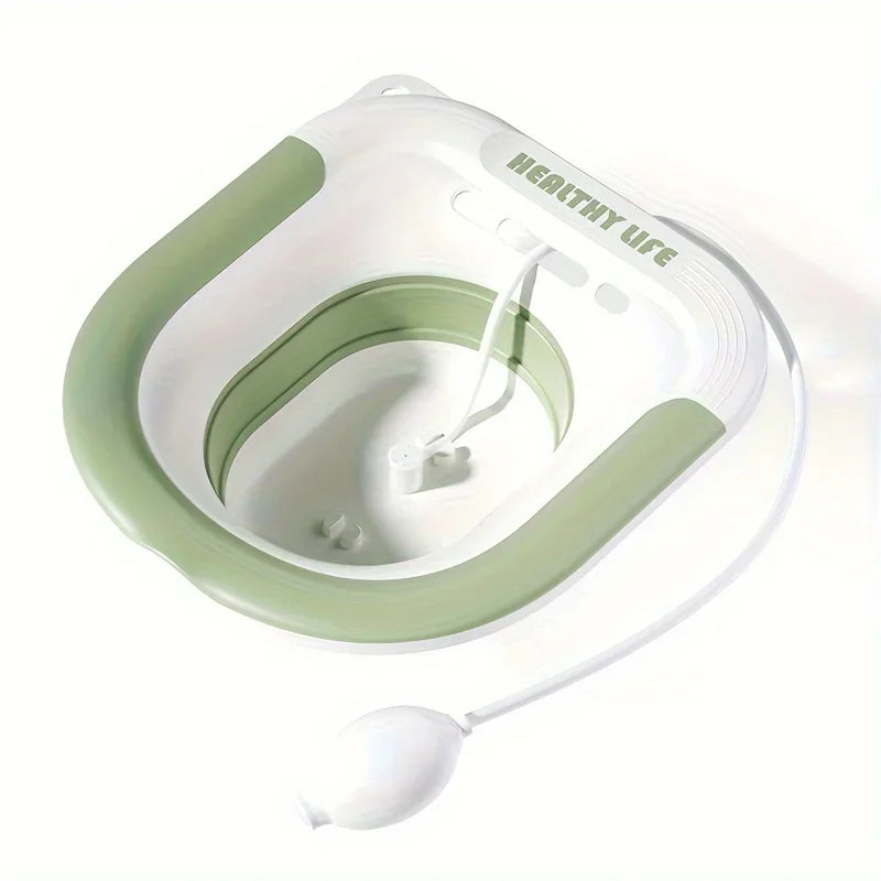 Folding Sitz Bath Basin No Squatting Gynecological Postpartum Nursing Bath Basin Home Pregnant Women's Buttocks Washing Basin