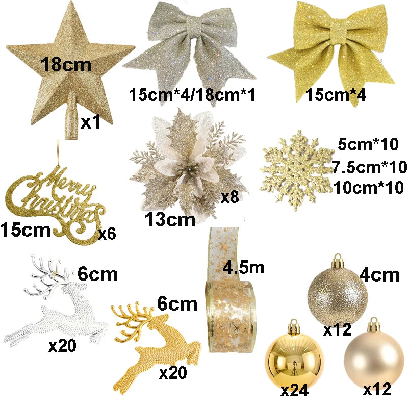 Large Christmas Tree Decoration Set