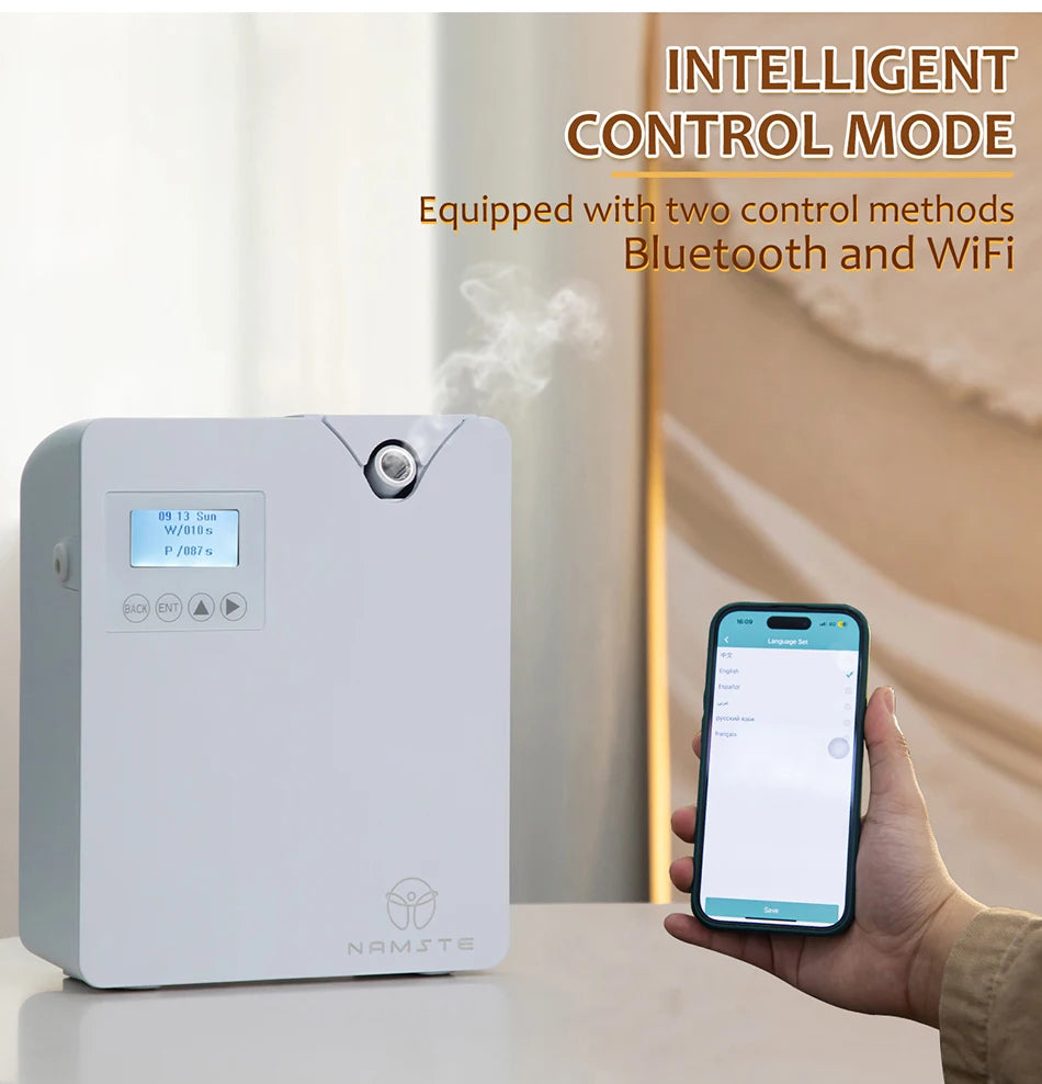 NAMSTE Scent Air Machine Home Essential Oil Diffuser With Smart Technology Bluetooth WiFi Aromatherapy Air Fresheners Sprayer