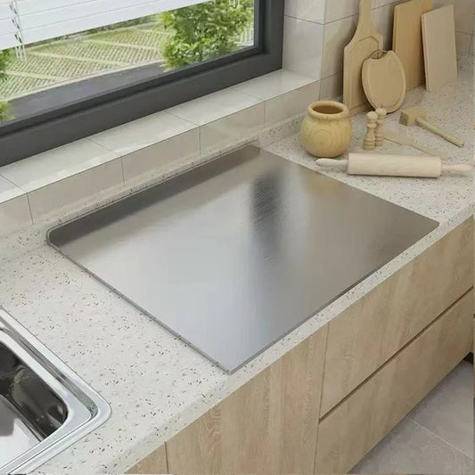 L-shaped Chopping Board Stainless Steel Large Size Doublesided Chopping Board Kitchen Tool Home Fruit Cutting And Kneading Panel