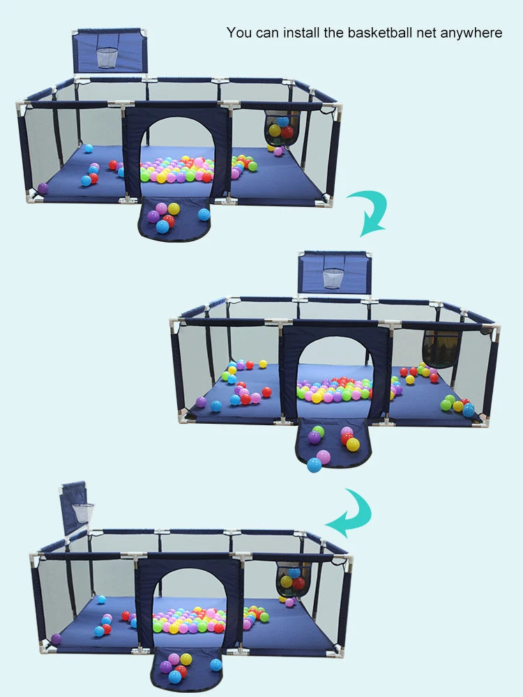 IMBABY Children's Game Indoor Playground Baby's Walking  Crawling Mat Fence Protective Fence  Baby Fence Safety  Play Pen