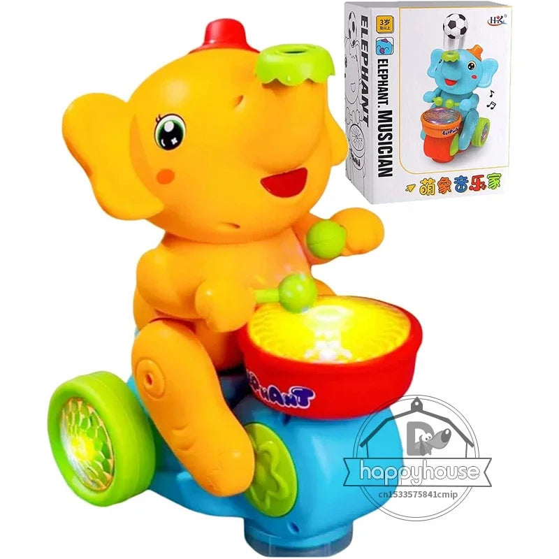 Musical Walking Elephant Drummer Toy
