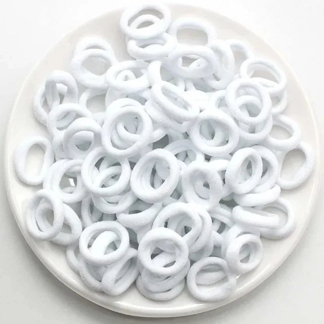 200Pc Colorful Nylon Elastic Hair Bands
