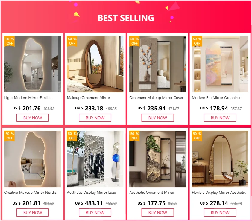 Bathroom Rectangle Mirror Organiser Creative Black Wall Mirror Bedroom Ornament Decorazioni Casa Home Furniture Accessories