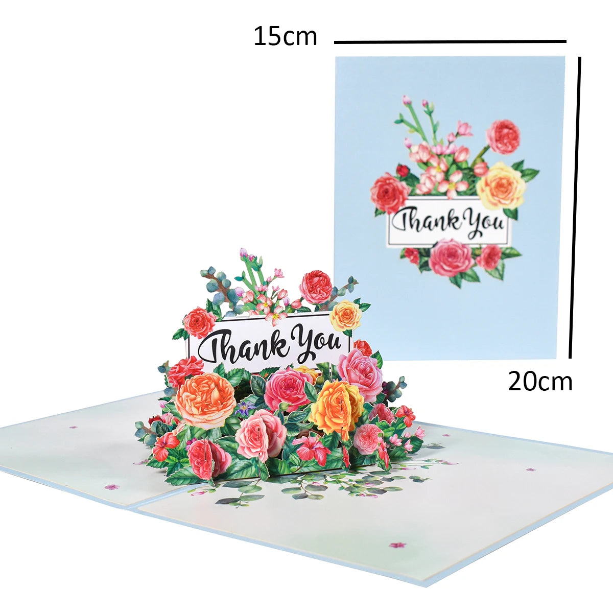 Pop-Up Flower Card Flora 3D Greeting Card for Birthday Mothers Father's Day Graduation Wedding Anniversary Get Well Sympathy
