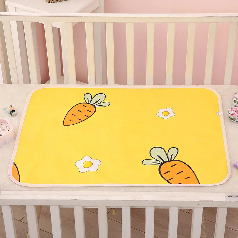 Baby Diaper Reusable Waterproof Cotton Changing Pad Cover Baby Diaper Mattress Newborn Print Changing Play Mats Kids Bedding 0-3