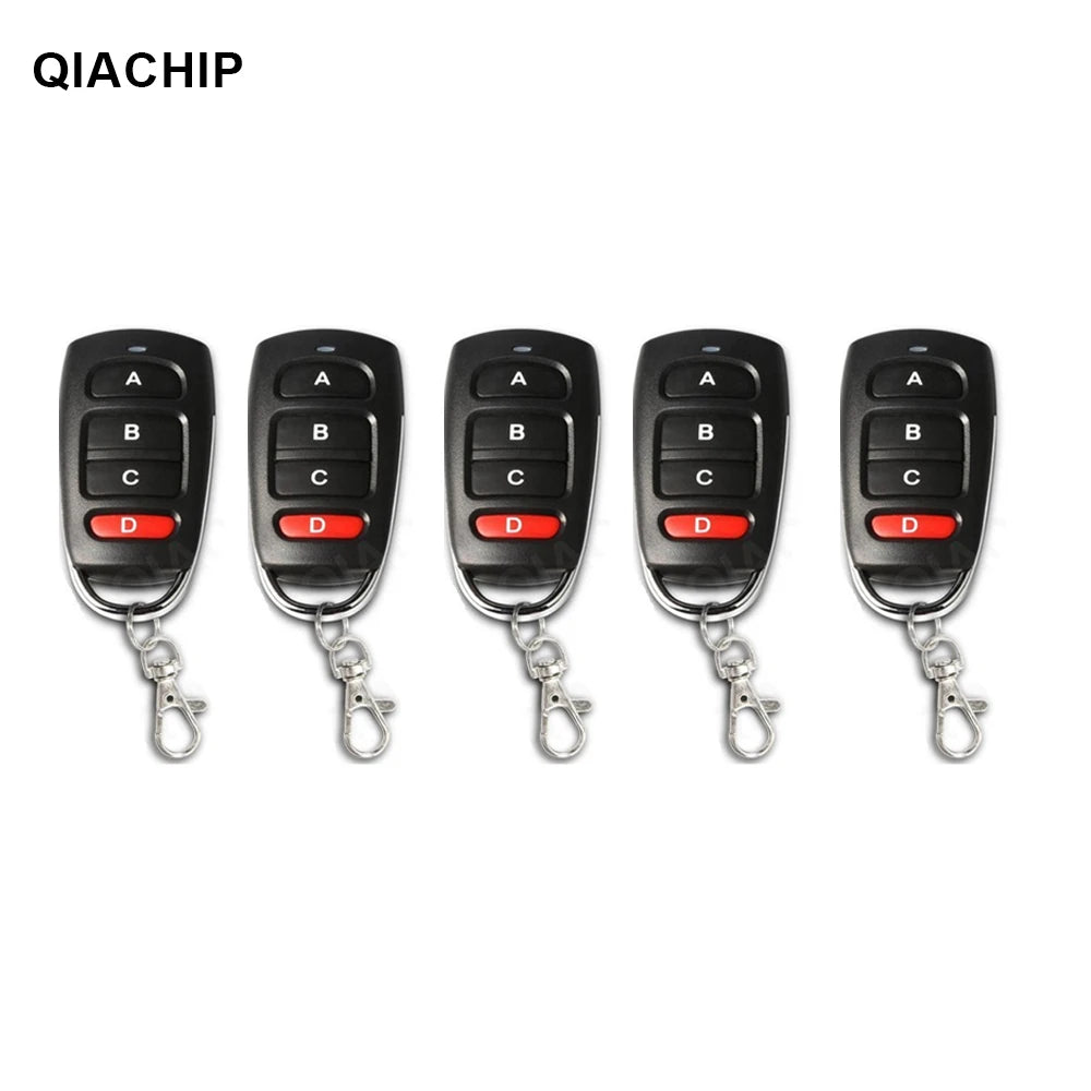 QIACHIP 4CH 433.92MHz Relay Module – DC 5V/12V/24V/48V 10A Wireless Remote Control Switch for EV1527, DC Motor DIY