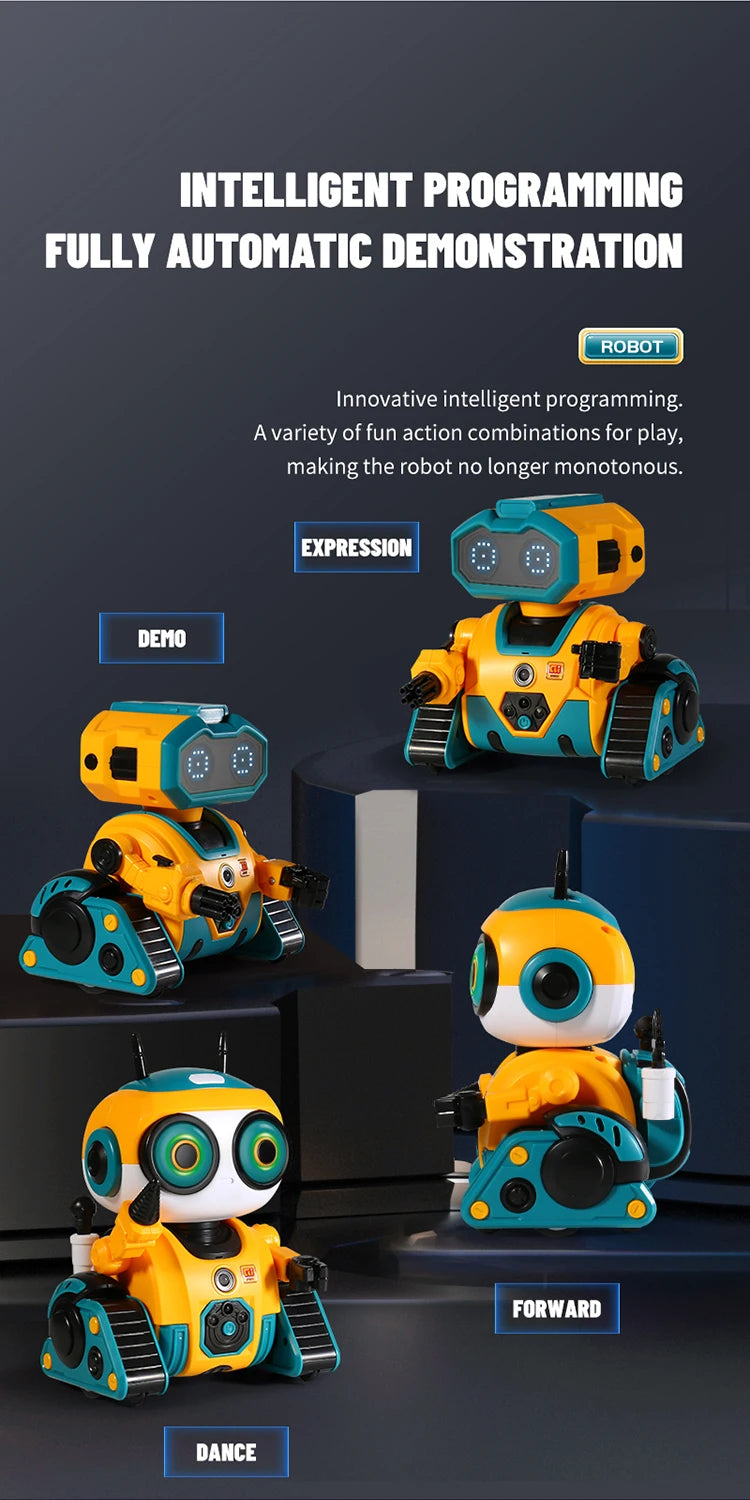 Smart Robot Interactive Toy – 2.4G Remote Control, Music-Sensing and Intelligent Induction for Kids