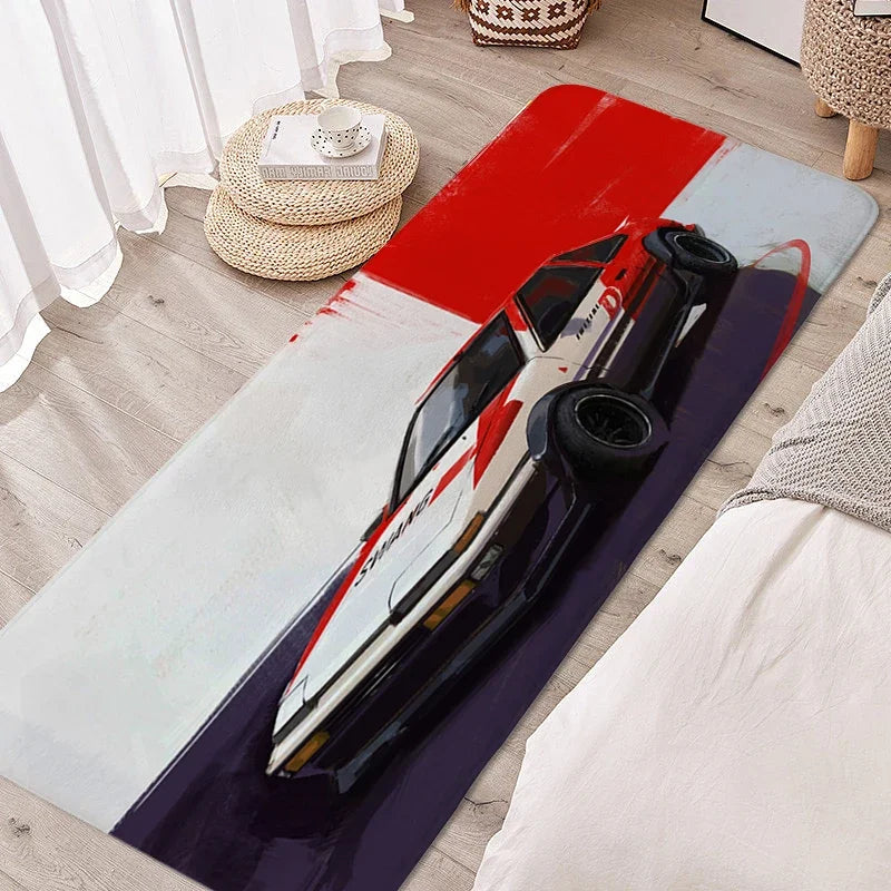 Bathroom Rug I-Initial D Room Floor Carpet for Bedroom Entrance Door Doormat Non Slip Veranda Floor Mat Cool Custom Soft Bathmat