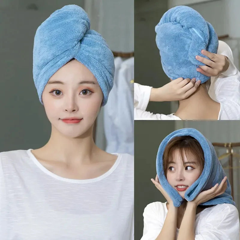 Soft Microfiber Quick-Dry Hair Towel