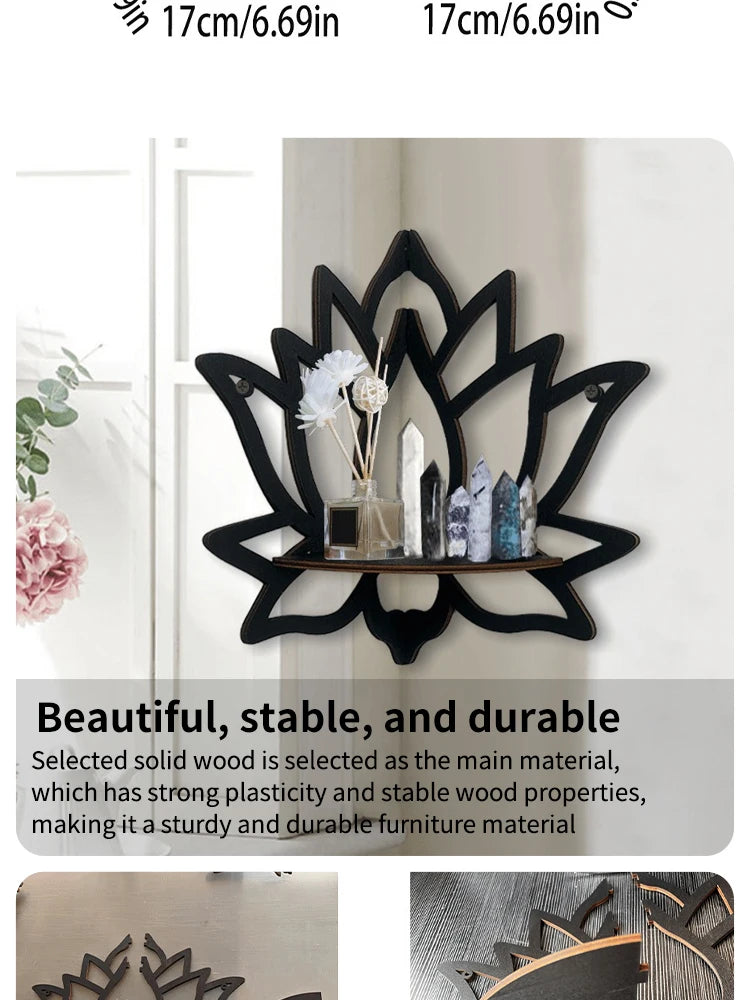 Wooden Lotus Hollow Essential Oil Candle Holder