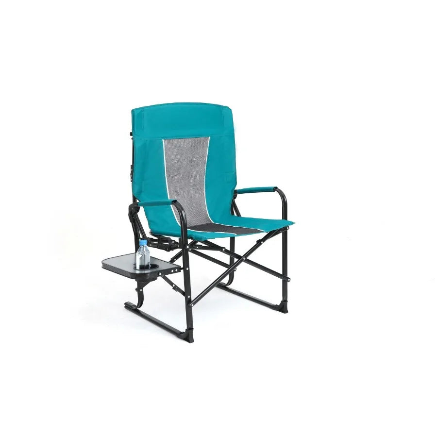 Heavy Duty Camping Portable Folding Chair with Side Table Pocket
