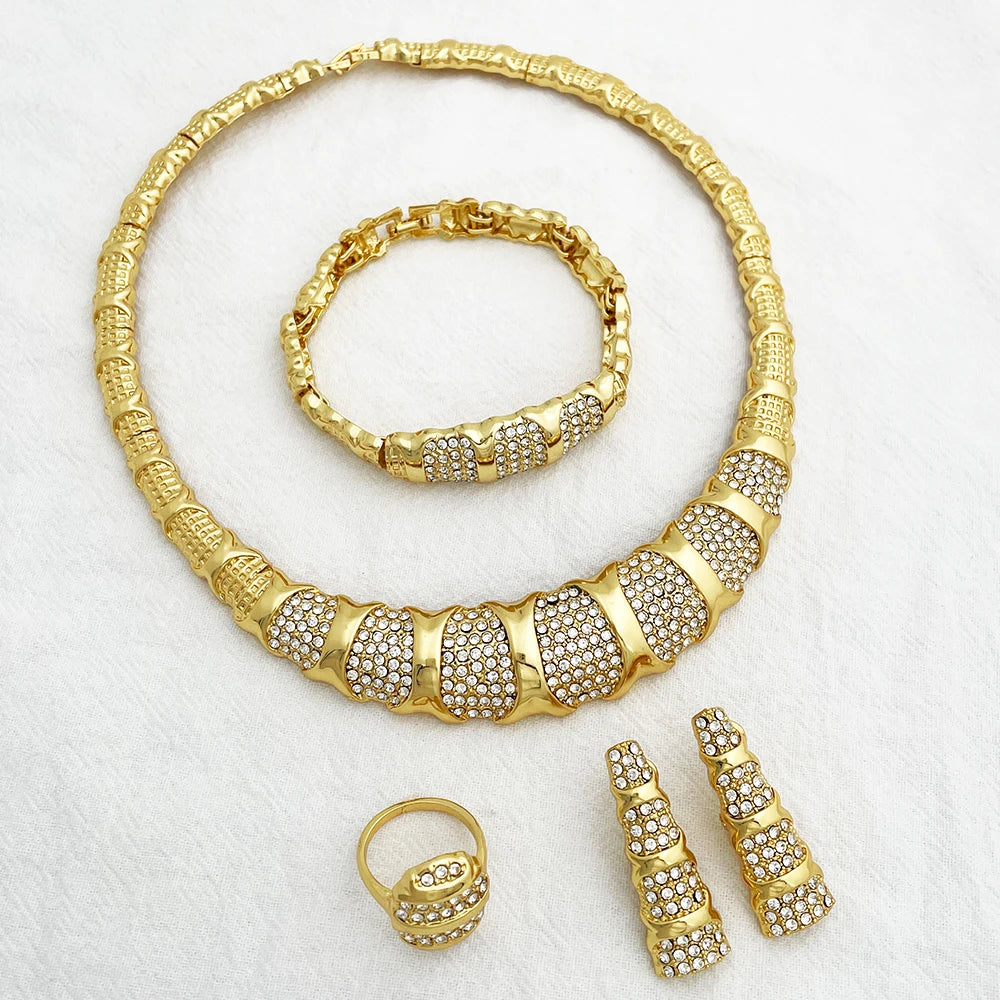 18K Gold Plated Dubai Jewelry Set