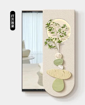 Bathroom Rectangle Mirror Organiser Creative Black Wall Mirror Bedroom Ornament Decorazioni Casa Home Furniture Accessories