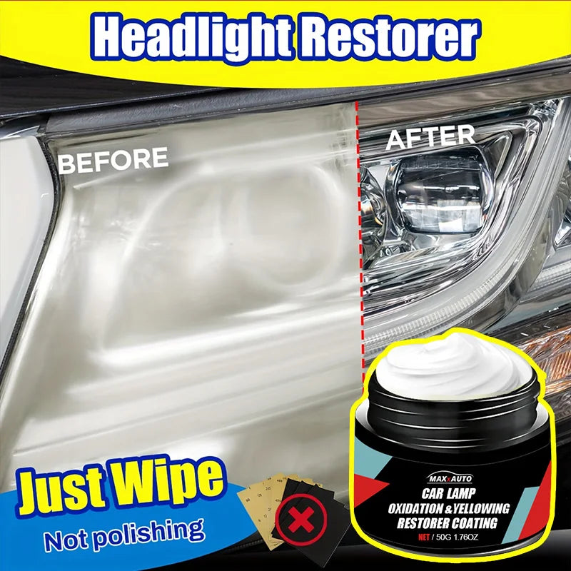 ar Headlight Restoration Polishing Kit - Scratch Remover & Oxidation Cleaner Repair Paste for Headlamp Assembly