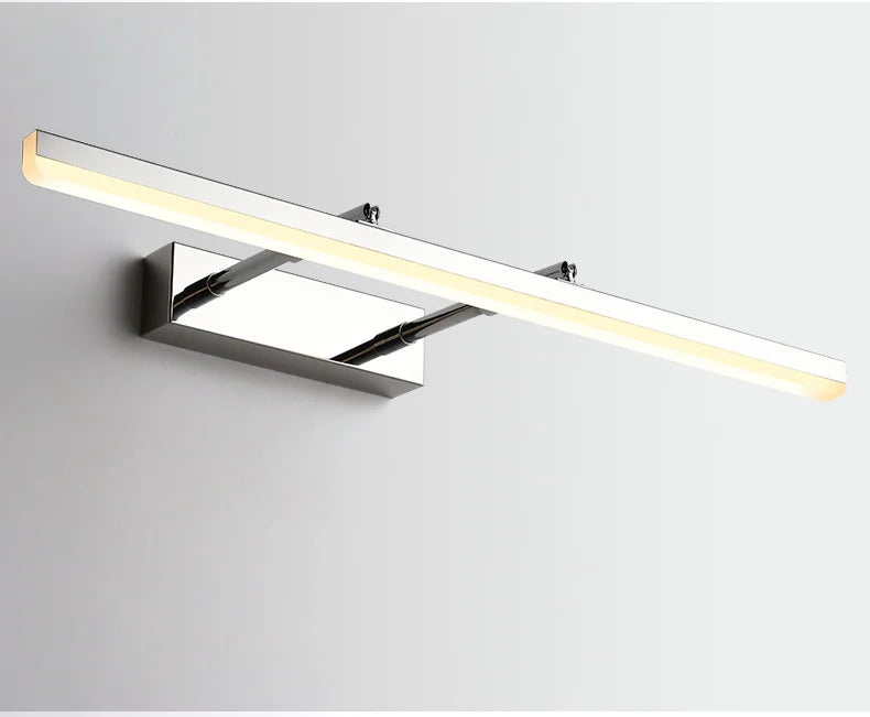 Retractable Bathroom Mirror Front Wall Light Dressing Table Clothing Shop Decor Waterproof Anti-fog LED Sconce Lamp