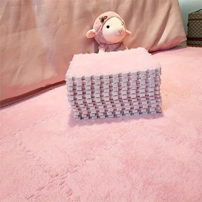 6/12Pcs Baby Play Mat EVA Foam Puzzle Tiles Soft Plush Interlocking Crawling Mat Non-Slip Nursery Floor Rug Washable