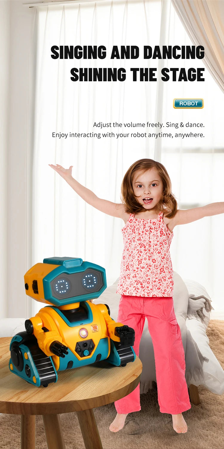 Smart Robot Interactive Toy – 2.4G Remote Control, Music-Sensing and Intelligent Induction for Kids