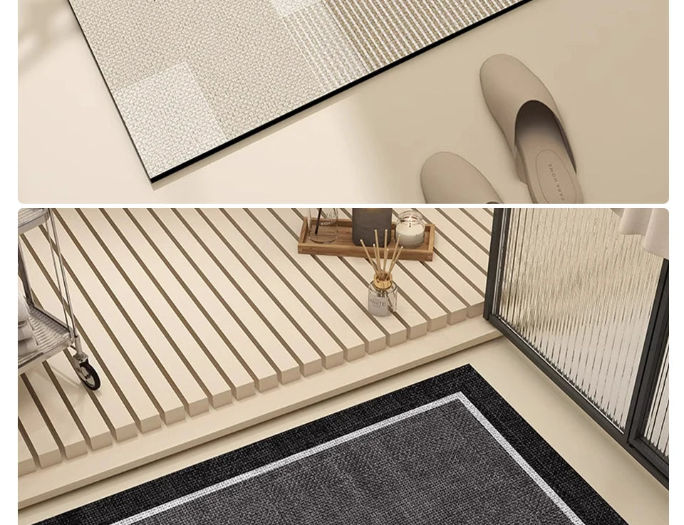 Bathroom Mat Absorbent Floor Mats Bath Carpet Soft Diatom Mud Non-slip Rug Toilet Doormat Entrance Door Tappeto Bagno Alfombra
