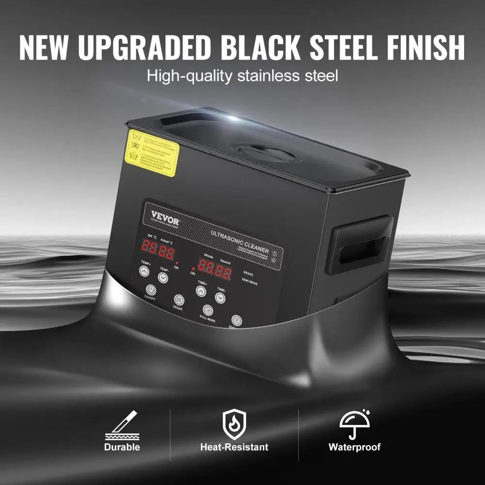 3L Ultrasonic Cleaning Machine with Basket Heater Timer 120W for Jewelry Dental Tools